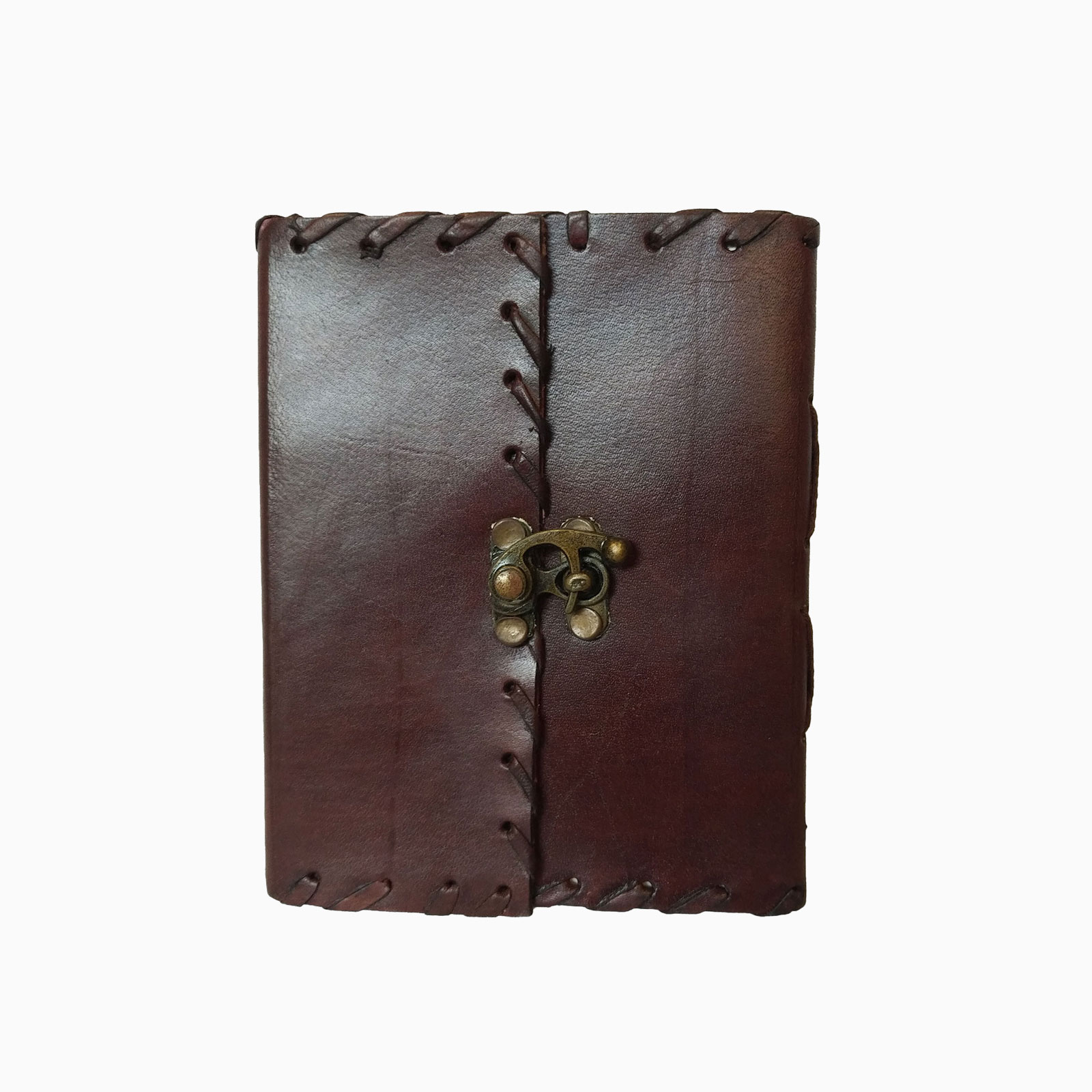 Vintage Leather Brown Handmade Diary clasp lock Notebook Oragniser